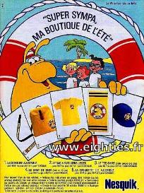 ANNEES, 80, 80's, eighties, Groquik, Groquick, Grosquick, Grosquik, Nesquik, Nesquick, NESTLE, Chocolat, mascotte, EMBLEME, enfance, trentenaires, pubs, PUBLICITE